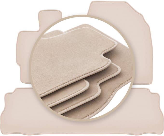 PREMIUM beige matten voor: Toyota Prius III Plus hatchback 2011-2015