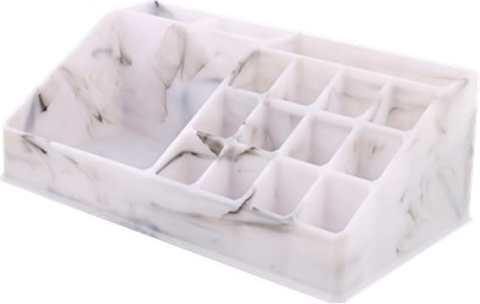 Make-Up Organizer ''MORGAN'' - Marmer - Wit - Zwart - Verzorging - Beauty