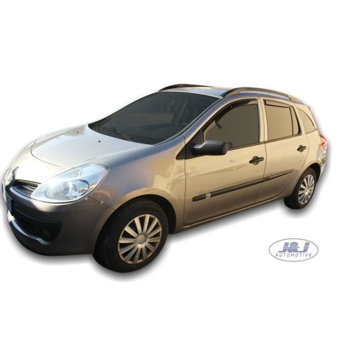 Luchtdeflectoren - J&;J AUTOMOTIVE - Renault Clio 3 - Gerookt - Versterkt Acryl - Eenvoudige Installatie