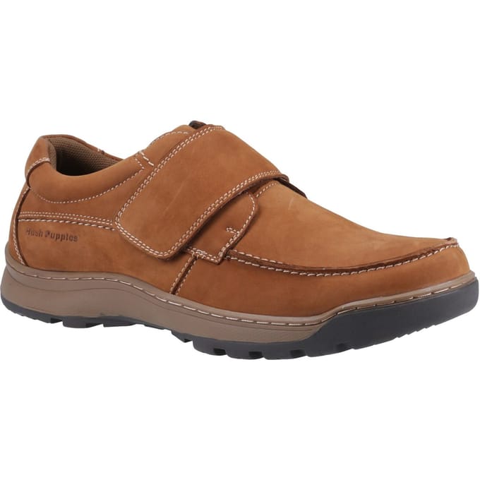 Hush Puppies Casper Leder Mannen Tan Nubuck Loafers