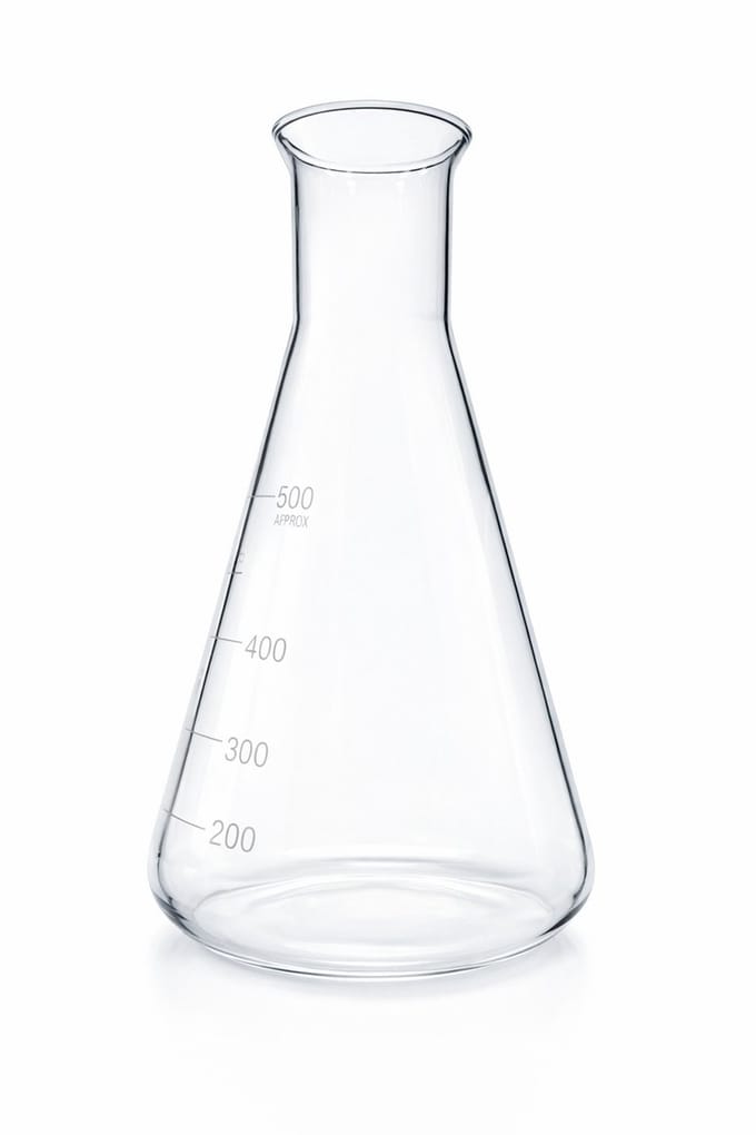 Erlenmeyer 500 ml gegradueerd hittebestendig