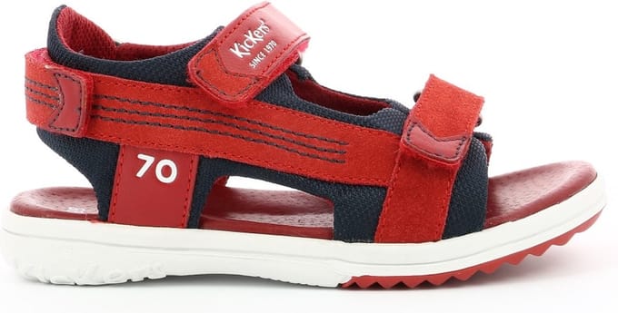 Kickers Rood Blauwe Lederen Jongenssandaal maat 28