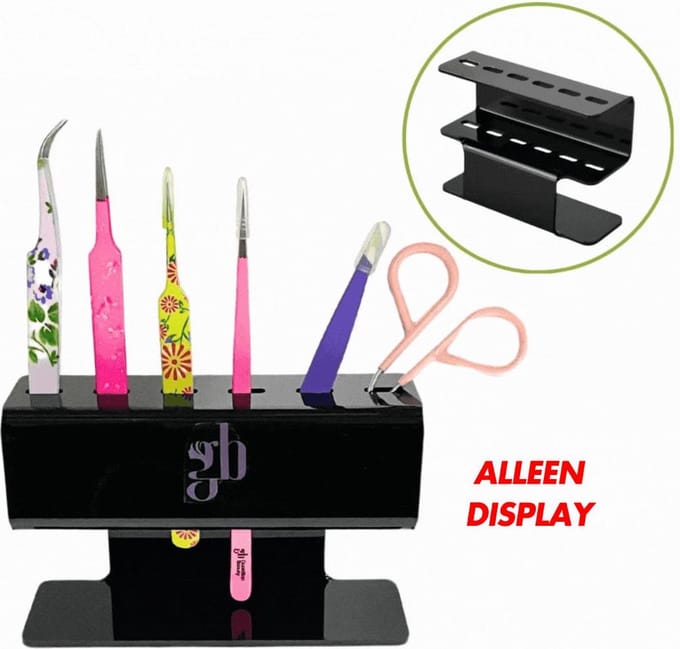 Guardian Beauty Pincet Display Houder – 6 Slots Organizer - Zwart