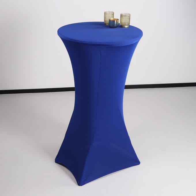 Stretch rok 60cm blauw statafel