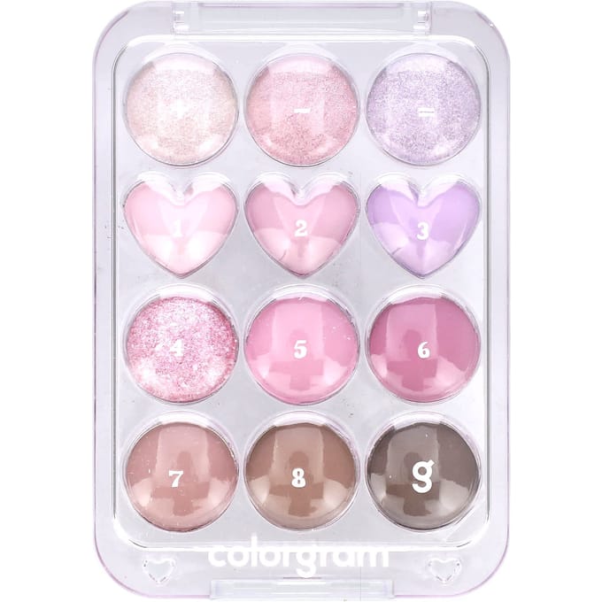 Colorgram, Palette de fards à paupières Pinpoint, 03 Rose + Lavande = Amour, 8,9 g (0,31 oz) white