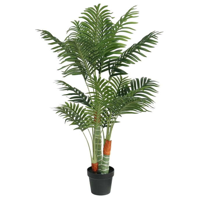 vidaXL - Kunstpalmboom - met - 3 - stammen - 120 - cm - polypropeen - groen