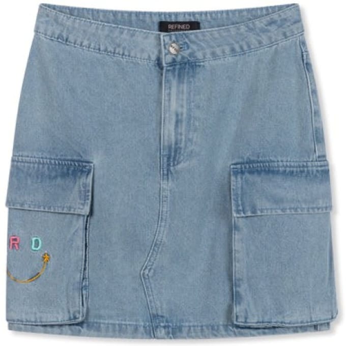 Refined Department Denim skirt JISEL Light blue - Maat S