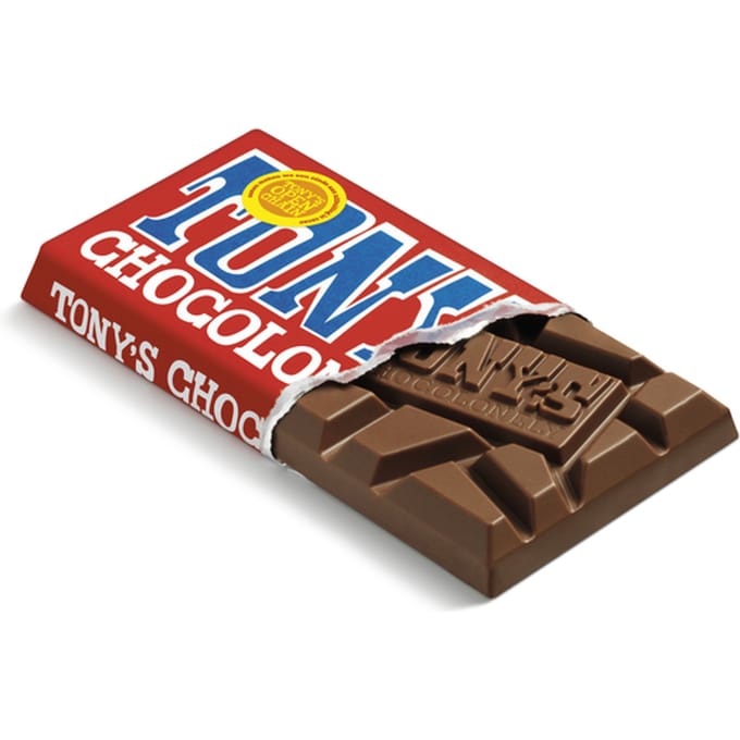 Chocolade Tony's Chocolonely melk reep 90 gram