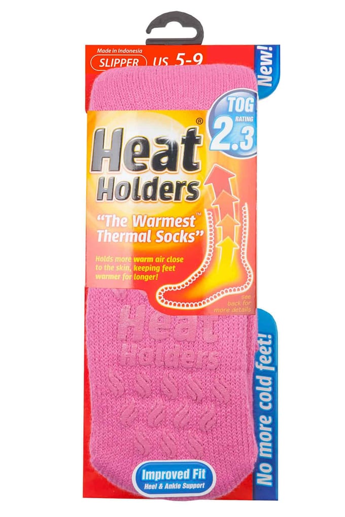 Heat Holders - Thermische pantoffelsokken voor dames - Snoeproze
