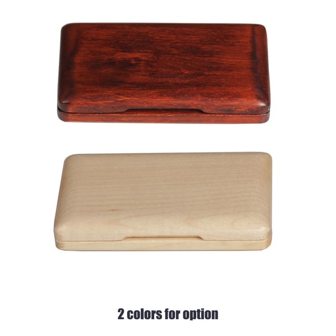 Rietenkoffer van massief hout, houten houder, doos voor tenor-/alt-/sopraansaxofoon, klarinetrieten, 2 stuks Mahogany black