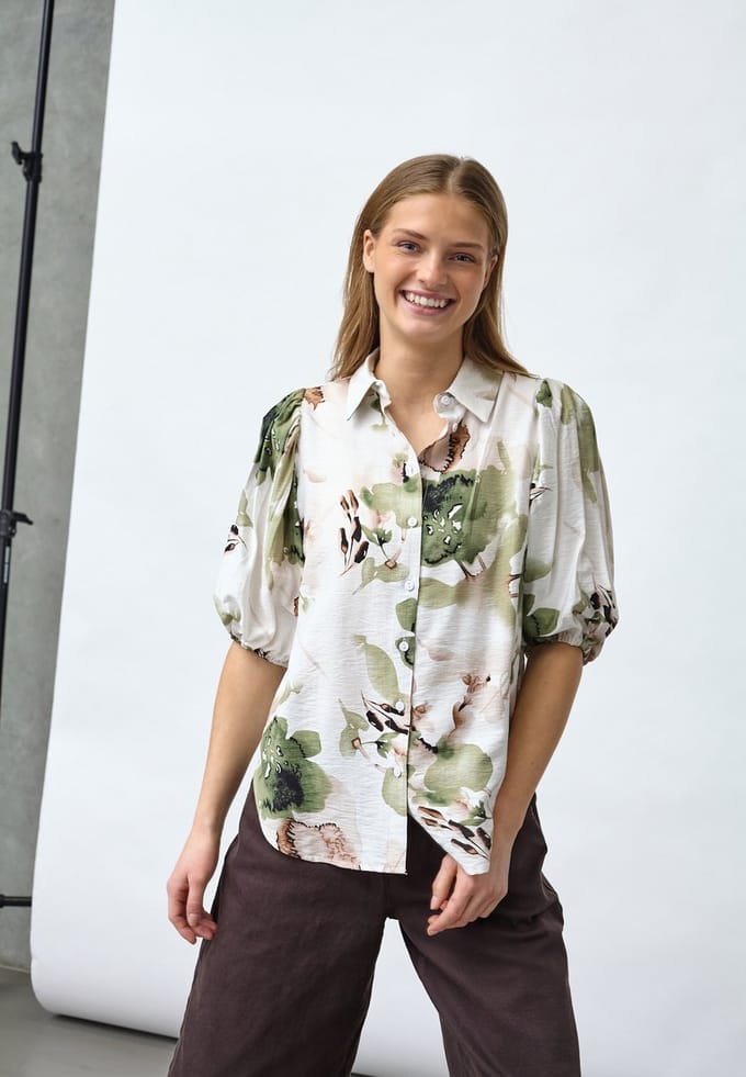 SISTERS POINT Ella-sh81 - Dames Blouse - Flower/rose - Maat S
