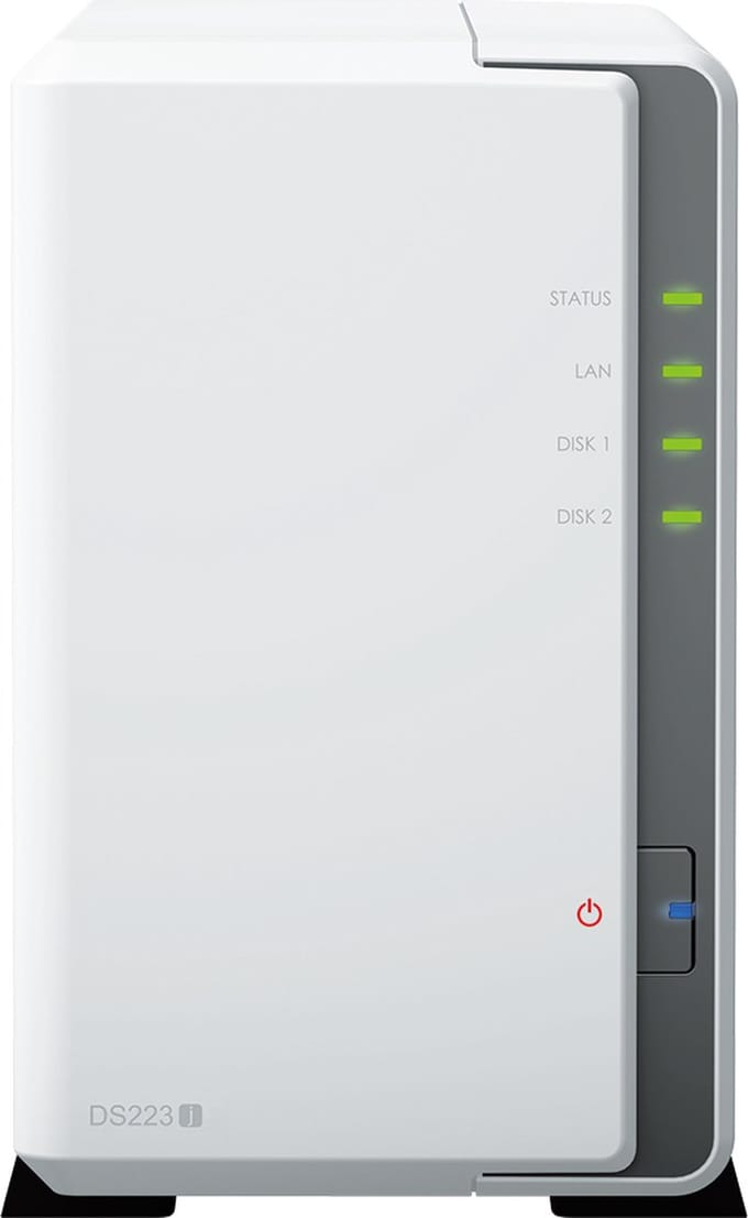 Synology DS223j - NAS - Western Digital RED 16TB (2x 8TB) - Wit