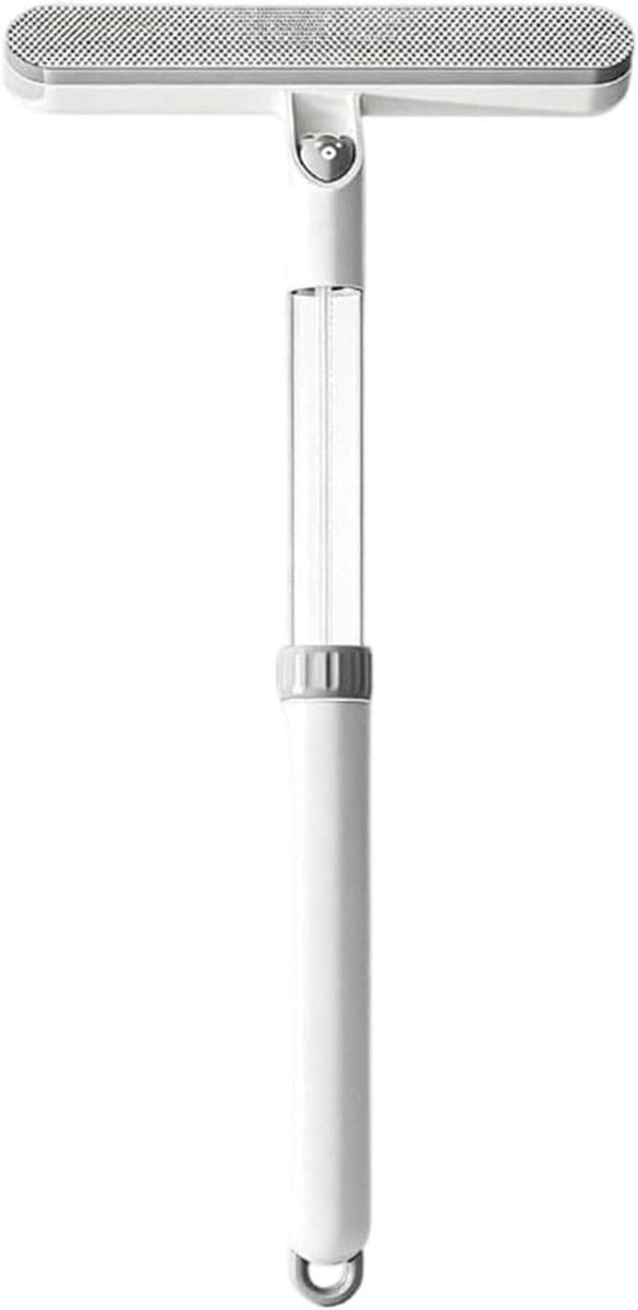 Raamtrekker - Reinigingsborstel - Glas Reinigen - Verlengbare Steel - 53 cm - Wit
