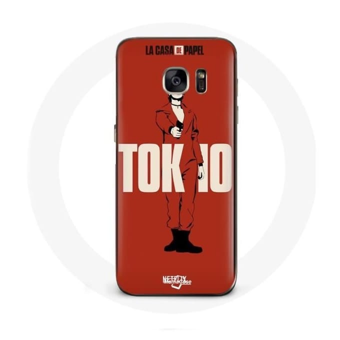 Coque - La casa de papel - Samsung Galaxy S7 - Souple - Rouge - Fanart logo rouge