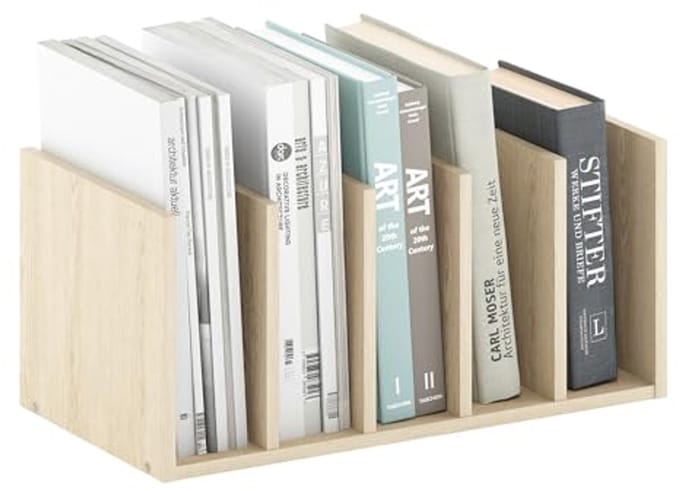Desktop Opberg Organizer voor Bureau - Houten Structuur met 5 Archiefvakken