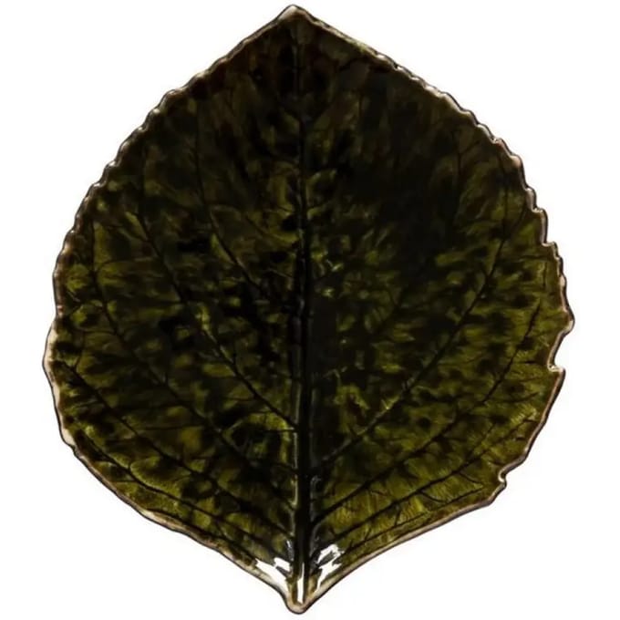 Costa Nova Riviera - servies - hydrangea blaadje - groen - aardewerk - H 3,2 cm