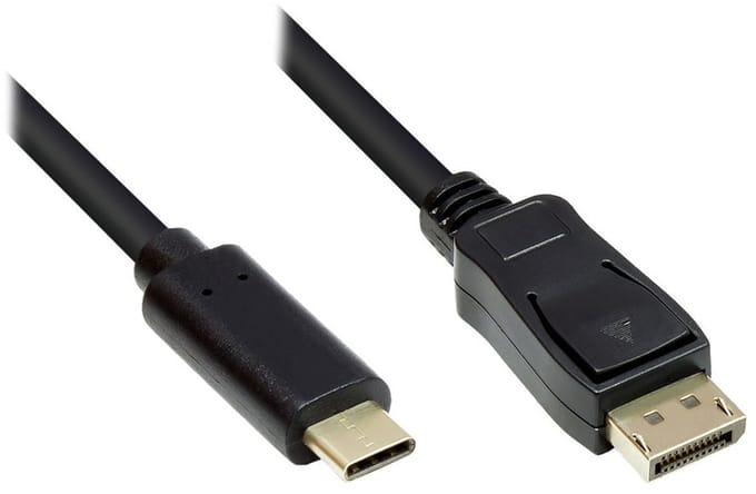 USB-C naar DisplayPort actieve kabel met DP Alt Mode (4K 60 Hz) / zwart - 10 meter