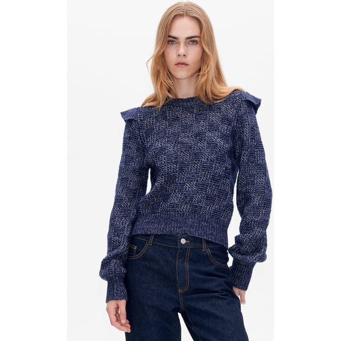 Baum und Pferdgarten Cilla Sweater Baritone Blue Melange Taglia: S | Maglioni a maglia Outlet | Donna | Blu