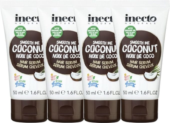 Inecto – Coconut Hair Serum – 4 pak – Hydraterend – Kokosolie – Droog haar