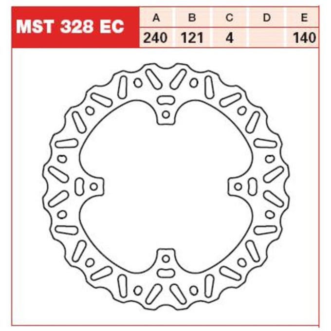 Remschijf TRW MST328, 1 Stuk