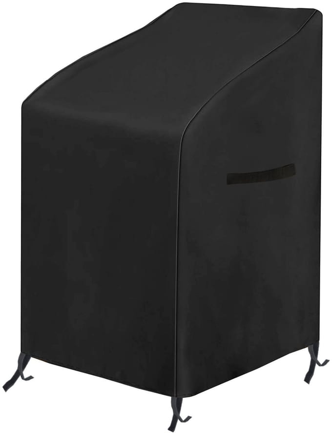 FEROCITY - Tuinstoelhoes - 100 cm x 75 cm x 60 cm - Stofdicht - Waterdicht, UV-bestendig - Polyester - Zwart