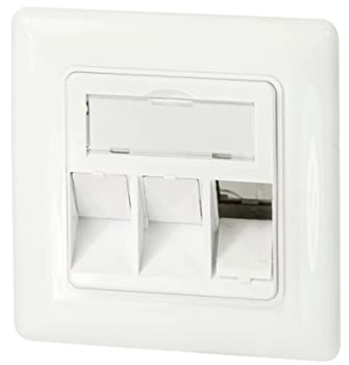 Flush Box voor 3 Keystone Modules - Design Compatibel - Wit (RAL 9010)
