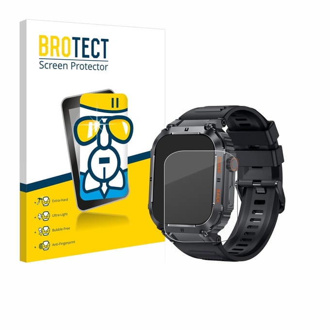 Screenprotector voor bedee Smartwatch 1.96" Beschermglas transparant