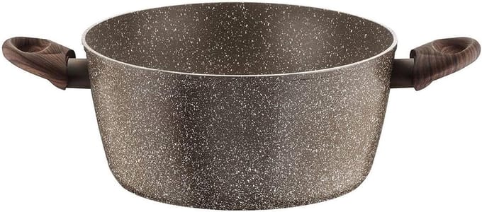 Aluminium Soeppot met Antikleeflaag en Houten Handvat, 26 cm