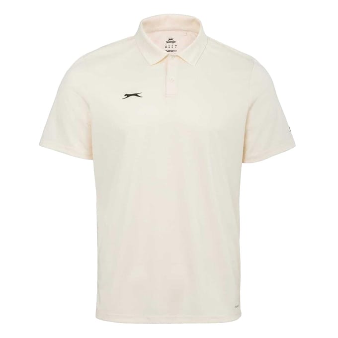 Slazenger Heren 3/4 Mouw Cricket Poloshirt (Crème)