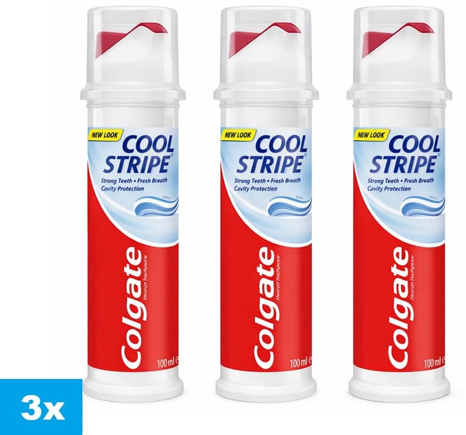 Colgate Cool Stripe Tandpasta 3 x 100 ml – 3 Stuks – Fluoride – Fresh Breath – Cavity Protection