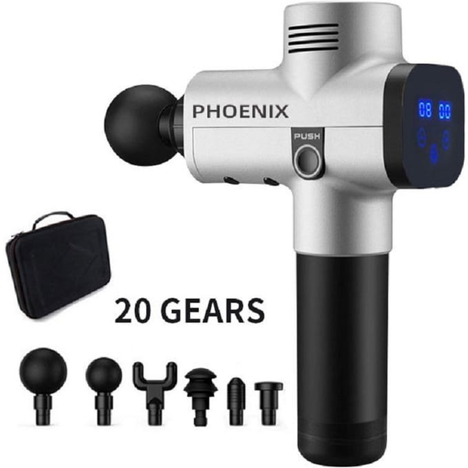 Phoenix A2 Massagepistool Diepe Weefsel Massager Draagbaar Handheld Spierontspanning Dynamische Vibrator Fascia Gun EU Plug