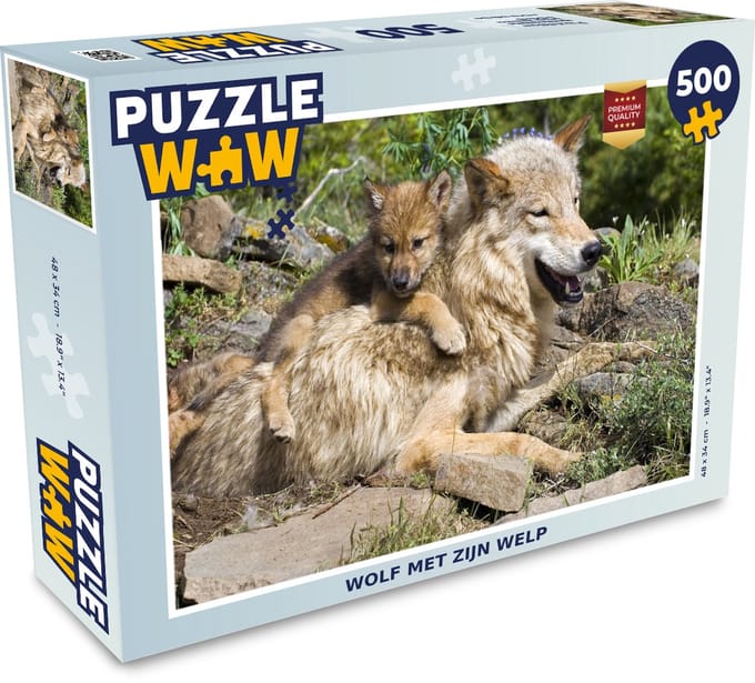 Puzzel Wolf - Welp - Dier - Legpuzzel - Puzzel 500 stukjes