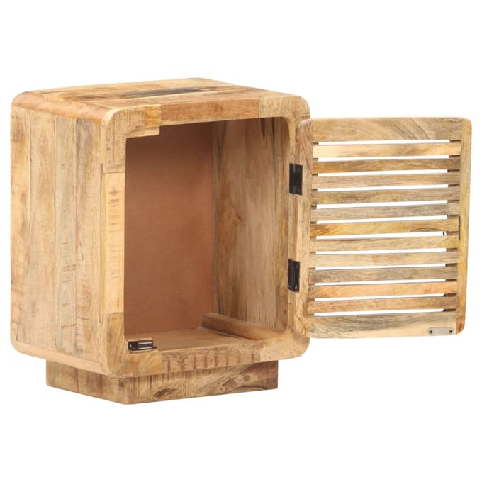 vidaXL - Nachtkastje - 40x30x50 - cm - ruw - mangohout