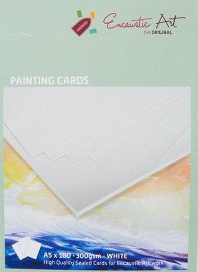 Encaustic Art schilderkaarten A4 100st wit