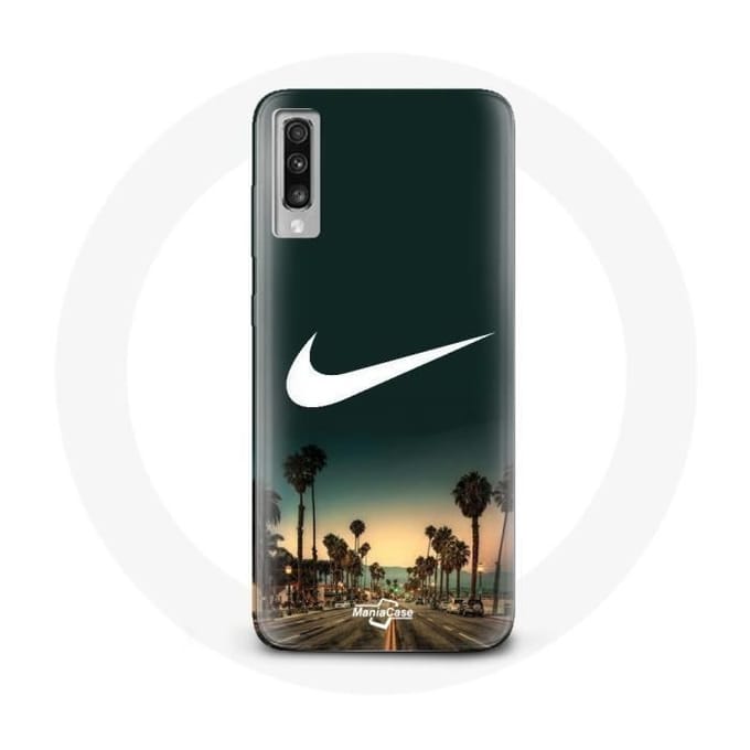 Hoesje - Nike - Samsung Galaxy A70 - Flexibel - Bescherming - Miami Palmboom