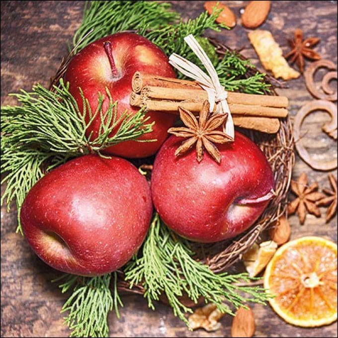 Ambiente servetten - 33x33cm - 20 stuks - Winter appels