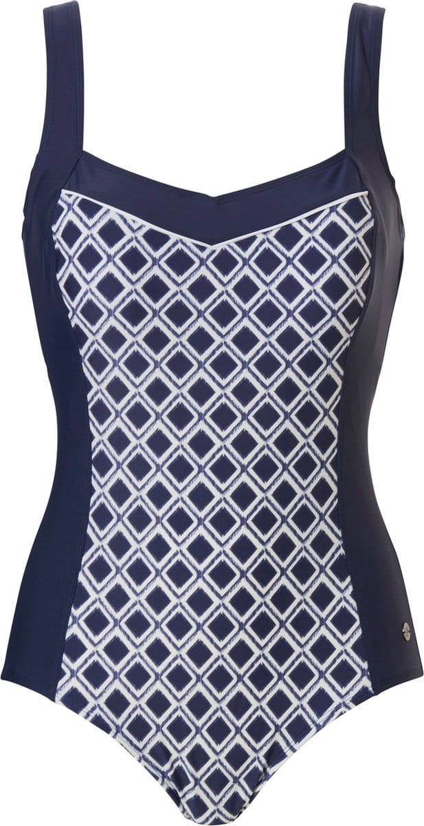 Pastunette Beach - Blue Pattern - Corrigerend Badpak - Blauw - Maat 40