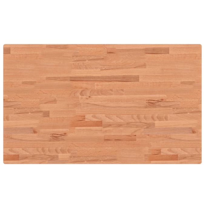 vidaXL - Wastafelblad - 100x60x2,5 - cm - massief - beukenhout
