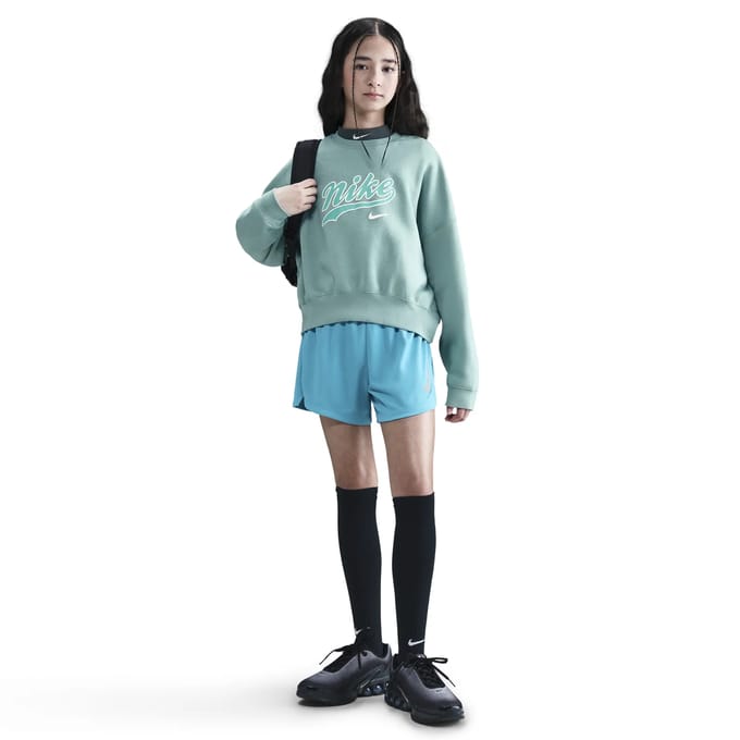 Nike fleece sweatshirt kids in de kleur groen.