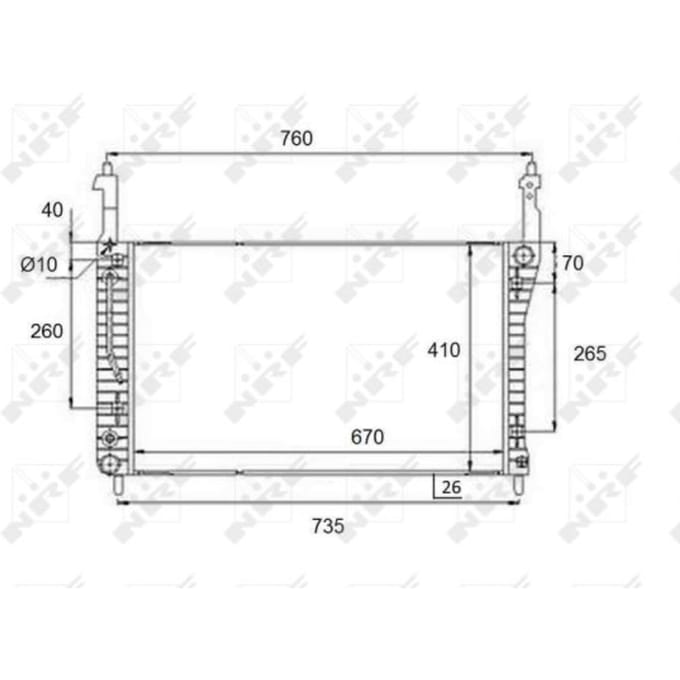 Radiator, motorkoeling NRF 58509