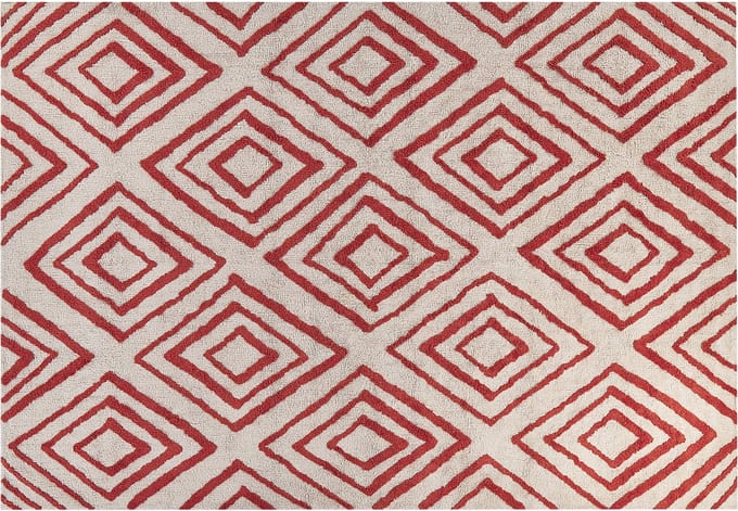 HASKOY - Vloerkleed - Gebroken wit - 160 x 230 cm - Katoen