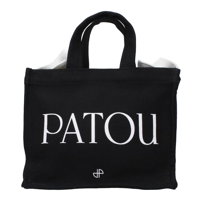 Patou Zwarte Katoenen Handtas