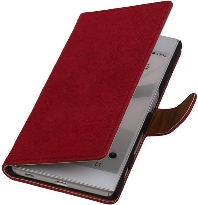Lelycase Fuchsia iPhone 6 Echt Lederen bookcase Telefoonhoesje