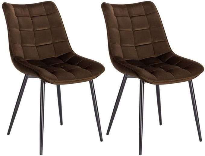 Bolt Edge Eetkamerstoelen - Bruin/Bordeaux - Kuipstoelen - Set van 2, 4 of 6
