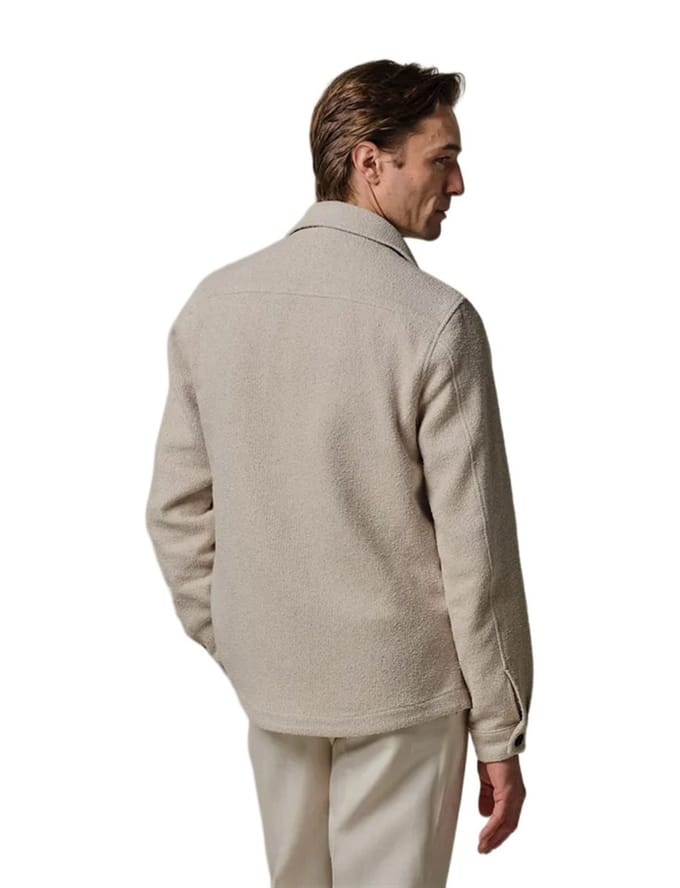 Overshirt Profuomo creme katoen