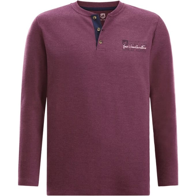 Shirt met lange mouwen IVOR donkerrood