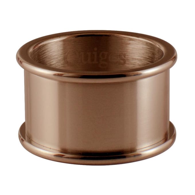 Quiges Stapelring Ring - Basisring  - Dames - RVS roségoudkleurig - Maat 17 - Hoogte 10mm