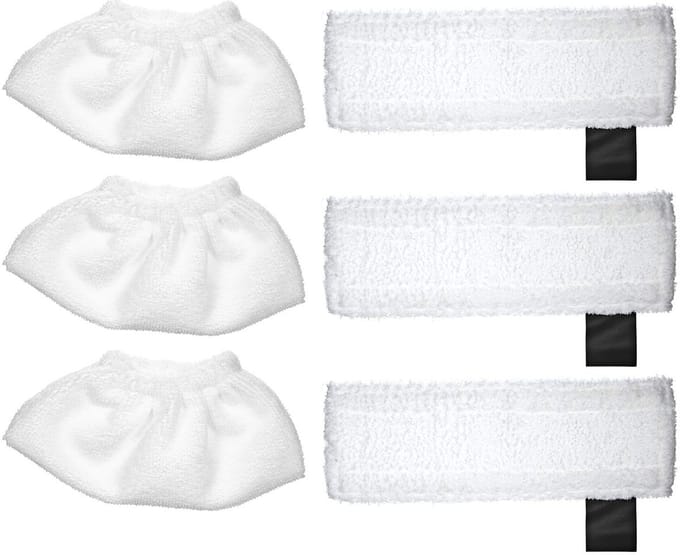 Dailygoods - Set van 6 Vervangende Microvezeldoeken voor Stoomreiniger