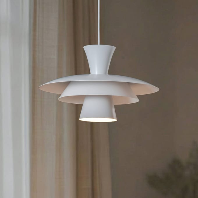 Luminex Hanglamp Plato, wit, metaal, Ø 38 cm, E27