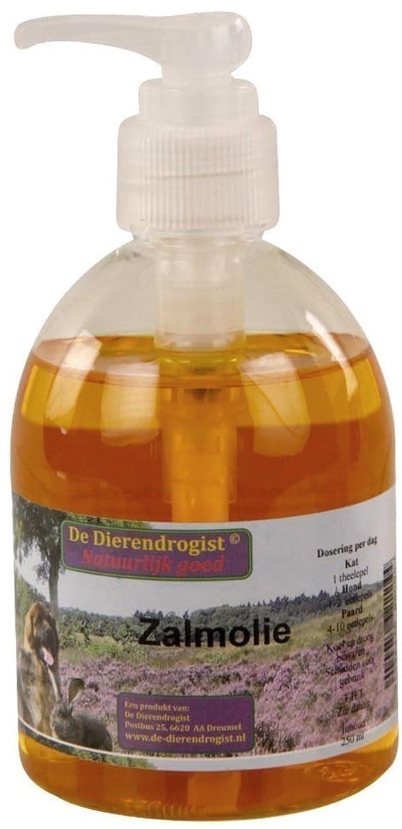 Dierendrogist Zalmolie met Dispenser - 250ml